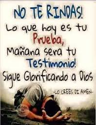 Lo Que Hoy Es Tu Prueba Manana Sera Tu Testimonio Sigue Glorificando A Dios Frases Espirituales Frases Dios Citas Sobre Dios