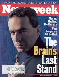Newsweek cover showing Gary Kasparov before he challenges IBM's Deep Blue  computer to a chess match