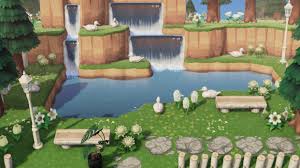 You can use a garden hose to outline the dimensions of the pond. I Made A Little Duck Pond Ac Newhorizons