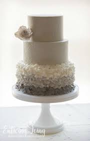 Black And White Ombre Cake 3 Tier Wedding Cake Simple Elegant Romantic Gray And White Ombre Fondant Petal Wedding Cake Simple Elegant Gold Cake Topper Wedding Romantic Wedding Cake