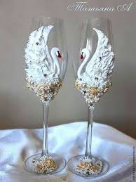 Glass Decorate Glass Crafts Diy Wine Glasses Wedding Wine Glasses