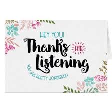 Hey You Thanks For Listening You Are Wonderful Thank You Card Zazzle Com In 2020 You Are Wonderful Custom Thank You Cards Thankful