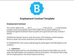 Basic employment contract should begin by writing the company name and the employee name. Employee Contract Template
