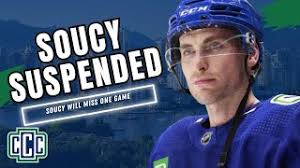 CARSON SOUCY SUSPENDED FOR ONE GAME