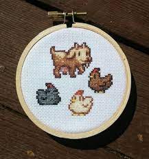 The chicken is a farm animal that lives in the coop. Pin By Jay Phillips On Perler Nursery Cross Stitch Cross Stitch Designs Cross Stitch Patterns