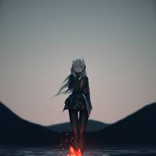 Сортировать по самые популярные за неделю. Desktop Wallpaper Fire Anime Girl Night Original Art Hd Image Picture Background 4160d5