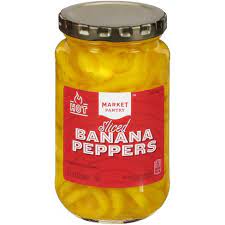 I use this for both hot peppers and mild ones like banana peppers. Sliced Hot Banana Pepper Rings 12oz Market Pantry Target