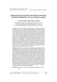 Perguruan tinggi negeri mana saja yang membuka kelas tersebut? Pdf Mediatization Of Islamic Doctrine In A New Era Of Digital Indonesia The Case Of á¸¥adith On Dajjal