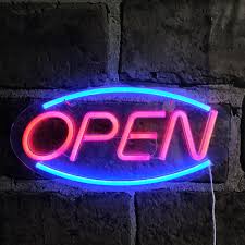Neon Bar Sign Open Led Glow Board Cool Mania