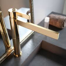 Aenean commodo ligula eget dolor. Polished Gold Waterfall Bathroom Faucet
