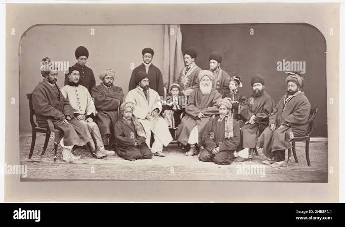 Group portrait of the family of Dost Mohammed Khan, with Sher Ali Khan and Abdoer Rahman