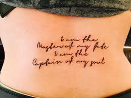 Fate and fortune is a high end artist owned and operated tattoo studio, based in boynton beach, florida. New Tattoo Love It I Am The Master Of My Fate I Am The Captain Of My Soul Invictus Tattoos New Tattoos Tattoo Quotes