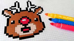 Handmade Pixel Art How To Draw Kawaii Rudolph Pixelart Dibujos En Cuadricula Dibujos Pixelados Dibujos En Pixeles