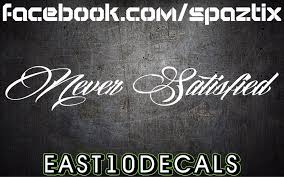 Never Satisfied Windshield Decal Diesel Truck Sticker Powerstroke 2500 Jdm Honda Diesel Trucks Diesel Trucks