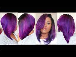 Tutorial Violet Bob From Coloring To Styling Video Https Blackhairinformation Com Video Gallery Tutorial Violet Bob Fr Hair Styles Love Hair Purple Hair