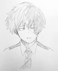 Todoroki Shouto Anime Character Drawing Anime Sketch Character Art