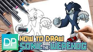 Drawpedia] How To Draw Sonic The Werehog - Step By Step Drawing Tutorial -  Youtube