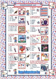 The declaration of independence was formally adopted on july 4th. Independence Day Quiz With Answers Esl Worksheet By Maguyre