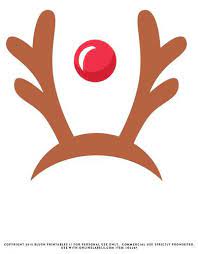 Rudolph Photo Booth Prop Photobooth Props Printable Christmas Props Christmas Photo Booth Props