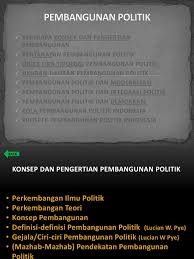 Integrasi adalah kondisi pembauran dari berbagai komponen yang berbeda. Pembangunan Politik