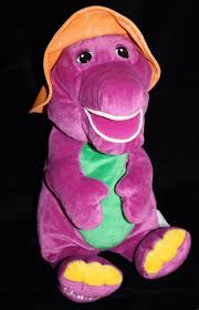 Barney Plush Singing Raindrops Song Orange Hat Stuffed Soft Toy Doll Plastic Eye Barney Singingbarney Dinosaur Stuffed Animal Fur Real Friends Manhattan Toy
