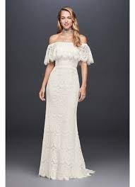 From virtual appointments to samples delivered straight to your door, many bridal brands are now offering the ability to shop for wedding gowns and bridesmaid dresses from the comfort of your own. As Is Off The Shoulder Eyelash Lace Wedding Dress David S Bridal