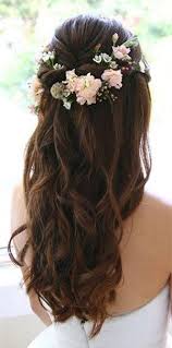 Check out these 25 gorgeous wedding hairstyles for long hair instead. Half Up Half Down Wedding Hairstyles With Floral Wedding Hairstyles For Long Hair Wedding Hair Flowers Long Hair Styles