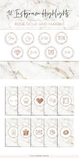 Instagram Story Highlight Icons Rose Gold Marble Instagram Insta Icons Rose Gold Highlights Instagram Icons Highlights
