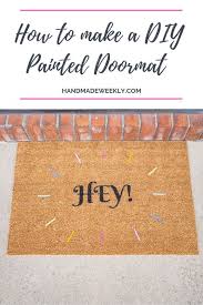 Diy Painted Ikea Trampa Doormat Handmade Weekly Diy Painting Door Mat Door Mat Diy