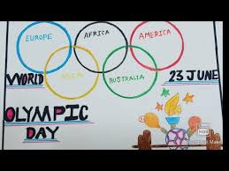 The poster for the 1912 olympic games in stockholm was the first official olympic poster, and marked the beginning of posters being used to advertise the games. World Olympic Day Drawing World Olympic Drawing Step By Step How To Draw Olympic Day Bharticreative Youtube