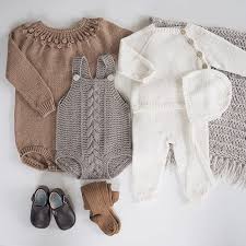 Knit Baby Clothes In Neutral Tones And Colors Baby Clothes Knitted Baby Clothes Cute Baby Clothes
