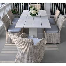 Kingsley Bate Oslo Coastal White Teak Rectangular Outdoor Dining Table Small In 2020 White Outdoor Furniture Outdoor Dining Table Outdoor Dining Furniture