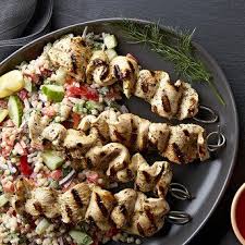 Maybe you would like to learn more about one of these? Chicken Souvlaki Kebabs With Mediterranean Couscous Recipe Eatingwell Couscous Recipes Mediterranean Couscous Chicken Souvlaki