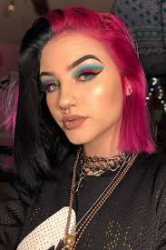 The difference between this article and many others is that i have done the research to tell you what actual dyes to use to get there. H6llbound Feelin V Colorful Arcticfoxhaircolor Virgin Pink And Transylvania Splitdye Pinkhair Blackhair Two Color Hair Hair Styles Hair Inspo Color