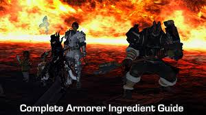 Feb 10, 2021 · the mmorpg, final fantasy xiv, has a lot of crafting classes that a player can take up.these include blacksmith, carpenter, goldsmith, leatherworker, weaver, armorer, culinarian, and alchemist. Ffxiv Complete Armorer Ingredient Guide List Final Fantasy Xiv Final Fantasy Xiv