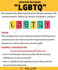 Lgbtq Meaning What Does This Popular Acronym Mean And Stand For 7 E S L In 2020 Lgbtq Meaning Lgbtq Acronym