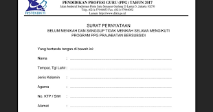 Selain surat pernyataan kerja dan belum menikah, biasanya. Contoh Surat Bersedia Tidak Menikah Selama Magang