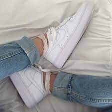 A bold celebration of the sport spectator, virgil abloh's collection marries art with a futuristic interpretation of performance apparel. White Nike Air Force 1s They Are Definitely Used But Still Very Cute And Aesthetic In Good Condition Nike Nike Shoes Women Nike Free Shoes Nike Shoes Outlet
