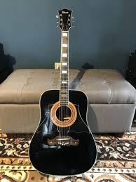 Ibanez Black Acoustic Electric Guitar Ibanez Model 752 Concord Black Beauty Vintage Acoustic Guitar 1976 Made In Japan Guitar Acoustic Acoustic Guitar