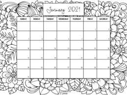 Print calendar coloring pages for free and color our calendar coloring! 2021 Calendar Coloring Book By Homeschoolin Mama Tpt