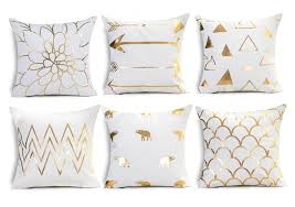 Gold Black And White Throw Pillows Rouse The Room White Throw Pillows White And Gold Pillows Black Throw Pillows