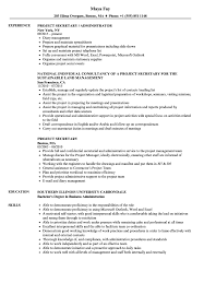 project secretary resume samples