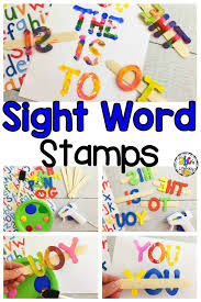 How To Make Fun Easy Sight Word Stamps For Kids Art Activities For Kids Sight Word Activities Sight Words