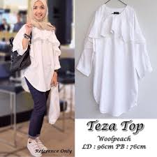 Baju atasan blouse wanita big size cantik terbaru murah. Jual Teza Top Blouse Putih Baju Atasan Wanita Hijab Di Lapak Demes Store Bandung Bukalapak