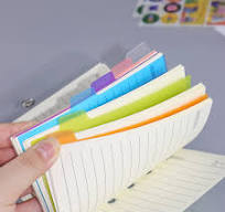 Amazon.com : 2 Pack A7 Binder Dividers 6 Tabs Bright Color Plastic Binder Index Tabs Planner Divider for Round Ring Binder Sheet Protector ...