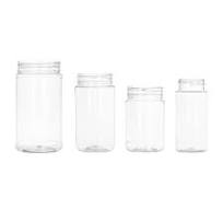 4 oz Round PET Plastic Jars - Clear