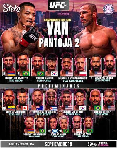 UFC 331: Van y Pantoja ajustan cuentas mientras Tsarukyan se juega ante Ruffy volver al título