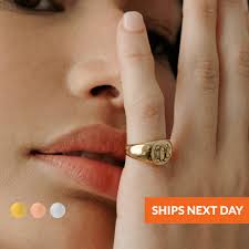 Engraved Pinkie Rings