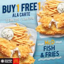 Ini adalah mungkin kerana penyesuaian. Mcdonald S Buy 1 Free 1 Fish Fries Ala Carte Show Fb Post Until 1 January 2018