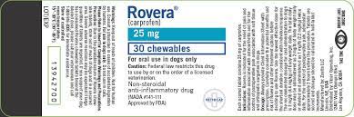 It is available as a chewable tablet and is given to dogs by mouth. Rovera Carprofen Chewable Tablets